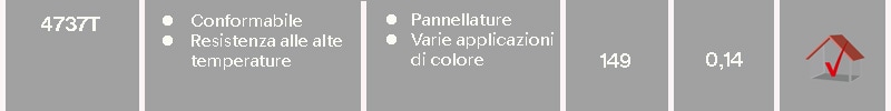 4737T caratteristica, applicazione, temperatura di esercizio max, spessore, caratteristiche