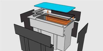 Diagramma del serbatoio di raffreddamento ad immersione bifase
