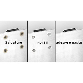 Scopri i vantaggi degli adesivi e come si può migliorare l'aspetto dei prodotti. Confronto tra immagini che mostrano giunzioni di rinforzo ottenute con rivetti, saldature e adesivi.