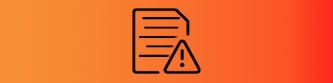 grafica di un documento con icona di avviso
