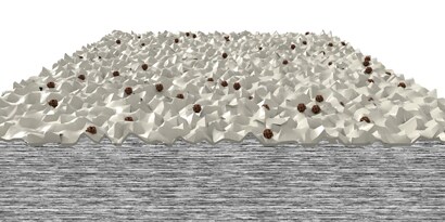 Esempio di una superficie dopo l'abrasione, prima dell'incollaggio
