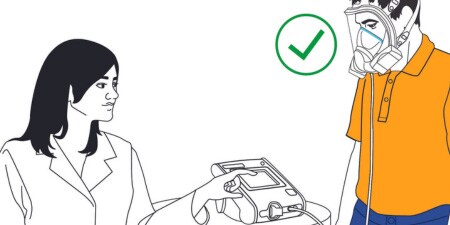 Immagine che mostra fit test qualitativo e quantitativo
