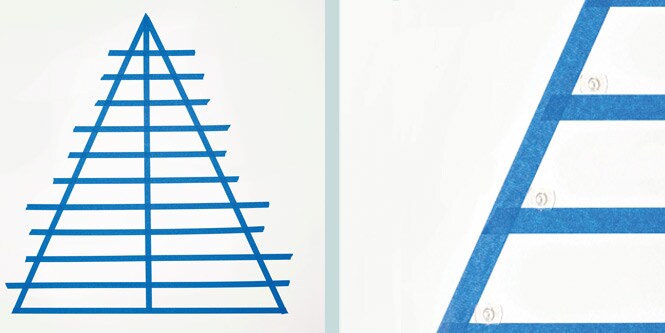 Nastro ScotchBlue™ per parete con Command™ Ganci trasparenti
