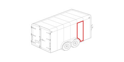 Schema di un camper con l'applicazione dei nastri VHB™.
