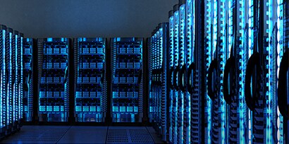 interno di un data center con soluzioni di connettività 3M
