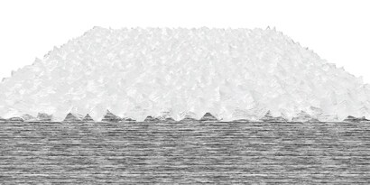 Esempio di una superficie dopo due pulizie, prima dell'incollaggio
