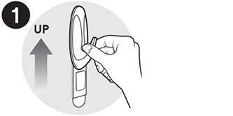 Icona che mostra come far scorrere il gancio Command™ per vedere la striscia che fuoriesce
