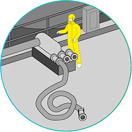 Icona di illustrazione della chiarificazione secondaria Icona di illustrazione della chiarificazione secondaria