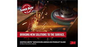 Immagine che mostra la copertina della guida ai prodotti abrasivi in tessuto non tessuto Scotch-Brite™
